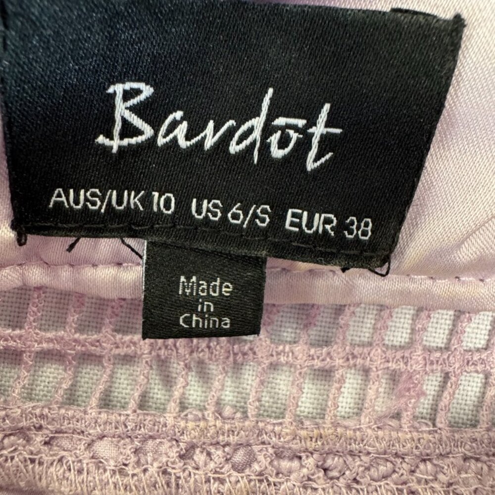 Bardot Gemma Lavendar Halter Lace Midi Dress Size 6 - Picture 5 of 13